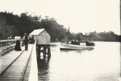 Wharf S S Kawau approaching